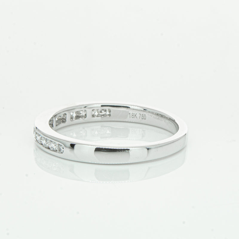 18ct White Gold .28ct Diamond Avalon Band-Ring-Walker & Hall