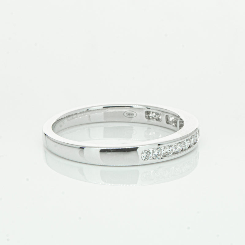 18ct White Gold .28ct Diamond Avalon Band-Ring-Walker & Hall