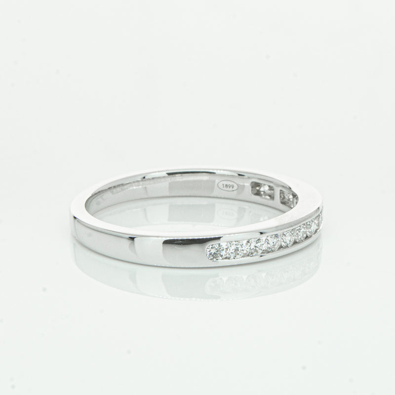 18ct White Gold .28ct Diamond Avalon Band-Ring-Walker & Hall