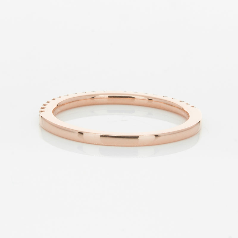 18ct Rose Gold Diamond Millie Band-Ring-Walker & Hall