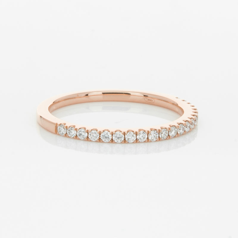 18ct Rose Gold Diamond Millie Band-Ring-Walker & Hall