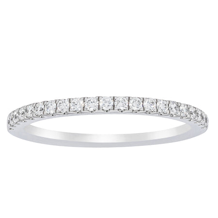 18ct White Gold Diamond Millie Band-Ring-Walker & Hall