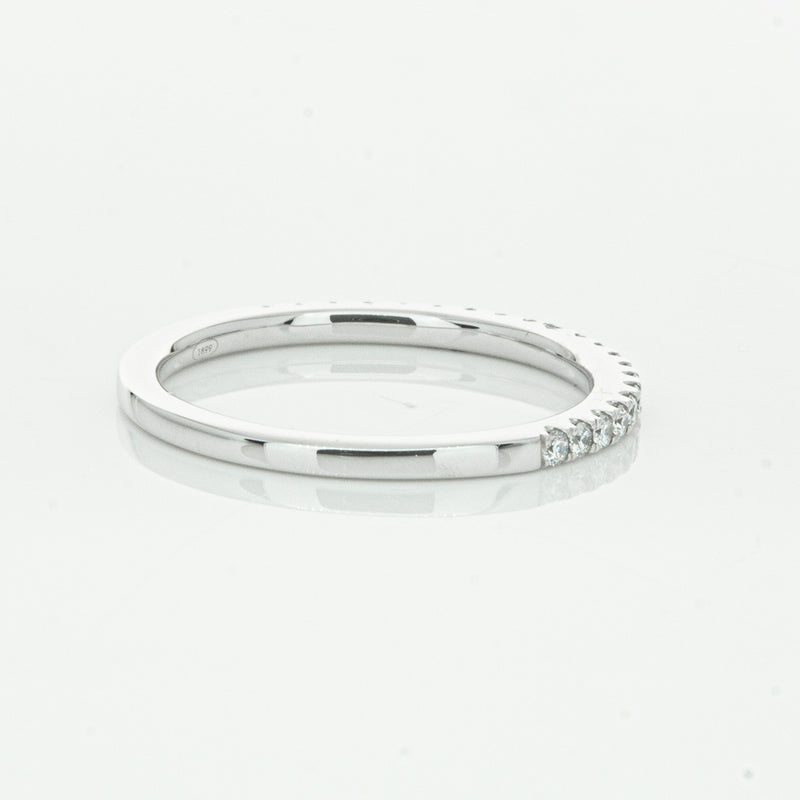 18ct White Gold Diamond Millie Band-Ring-Walker & Hall