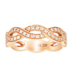 18ct Rose Gold .43ct Diamond Band - Ring - Walker & Hall