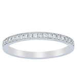 18ct White Gold .16ct Diamond Band - Ring - Walker & Hall