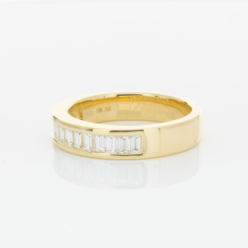 18ct Yellow Gold .80ct Baguette Diamond Eternity Ring-Ring-Walker & Hall