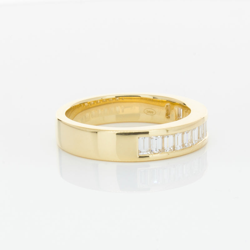 18ct Yellow Gold .80ct Baguette Diamond Eternity Ring-Ring-Walker & Hall