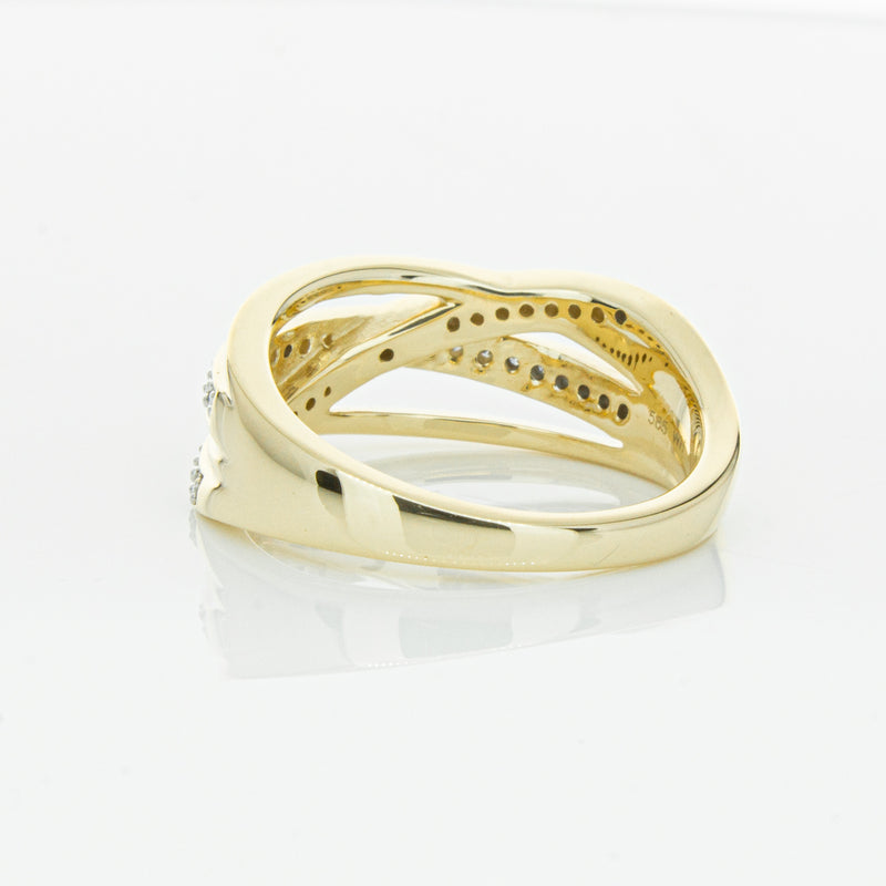 14ct Yellow Gold Diamond Nevaeh Band-Ring-Walker & Hall
