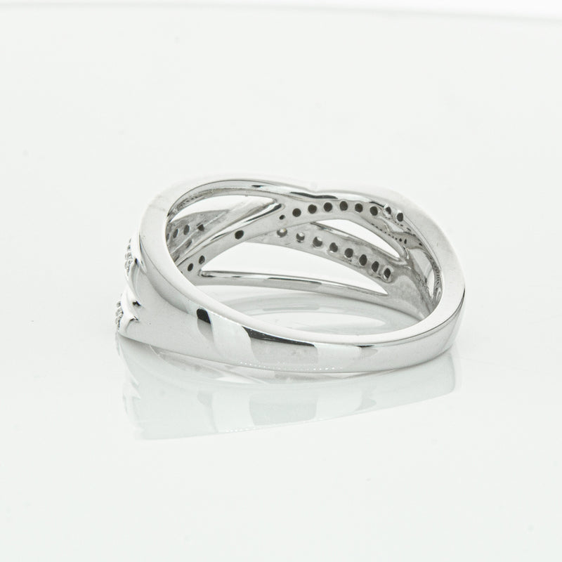 14ct White Gold Diamond Nevaeh Band-Ring-Walker & Hall