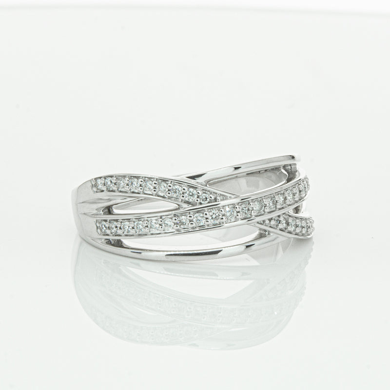 14ct White Gold Diamond Nevaeh Band-Ring-Walker & Hall