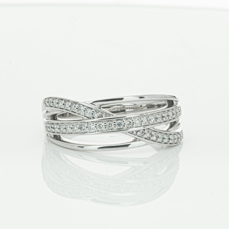 14ct White Gold Diamond Nevaeh Band-Ring-Walker & Hall