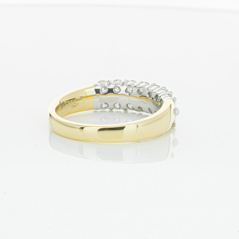 18ct Yellow Gold 1.00ct Diamond Apollo Ring-Ring-Walker & Hall