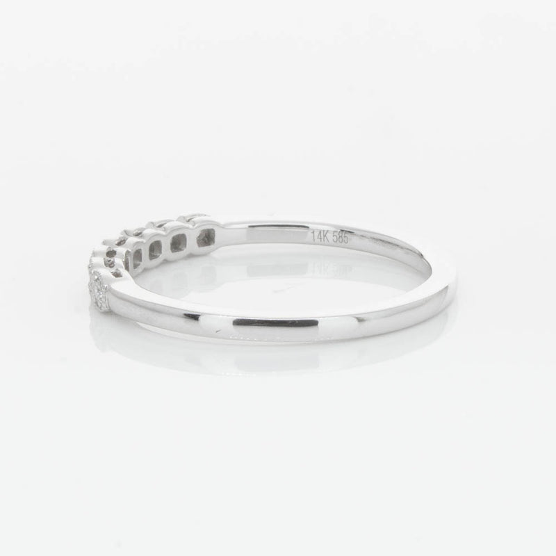 14ct White Gold Diamond Cushla Band-Ring-Walker & Hall
