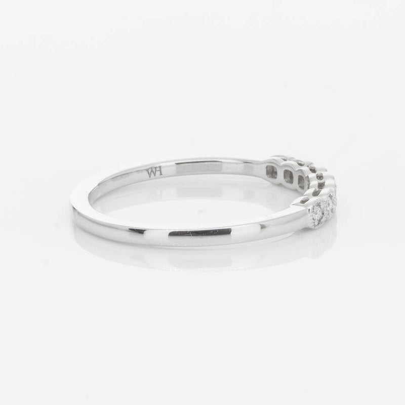 14ct White Gold Diamond Cushla Band-Ring-Walker & Hall