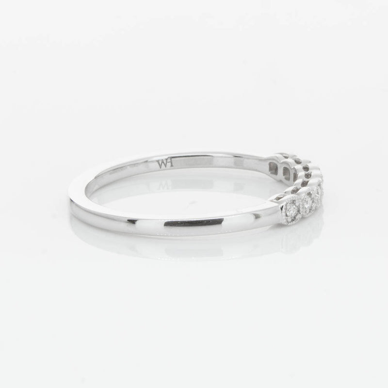 14ct White Gold Diamond Cushla Band-Ring-Walker & Hall