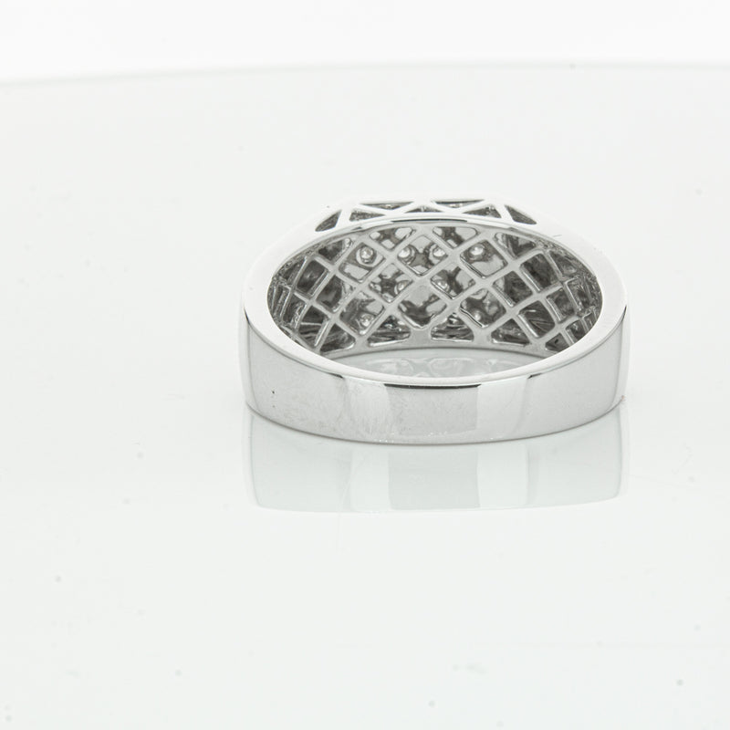 14ct White Gold .15ct Diamond Cluster Ring-Ring-Walker & Hall