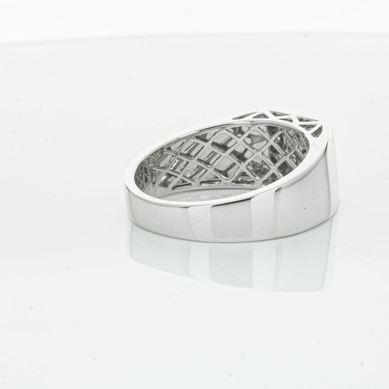 14ct White Gold .15ct Diamond Cluster Ring-Ring-Walker & Hall