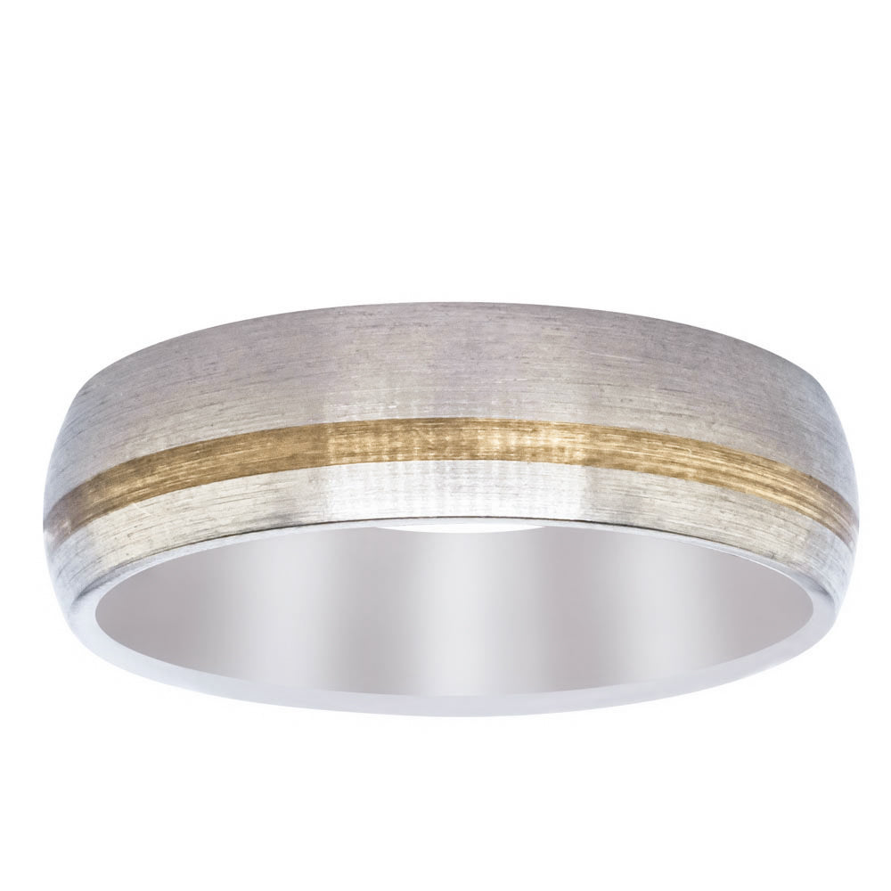 Titanium And 9ct Yellow Gold Band - Ring - Walker & Hall