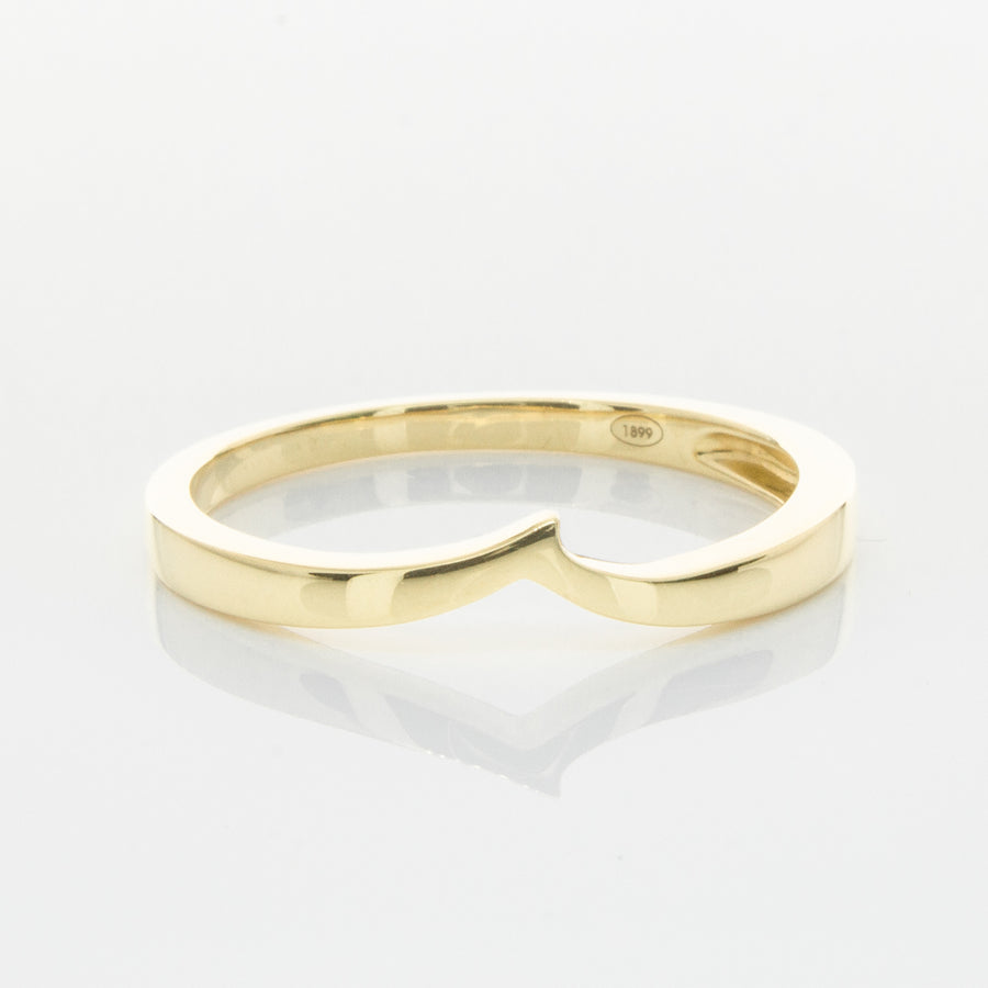 18ct Yellow Gold Fitted Solstice Band - Walker & Hall