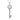 18ct White Gold .36ct Diamond Key Pendant - Walker & Hall