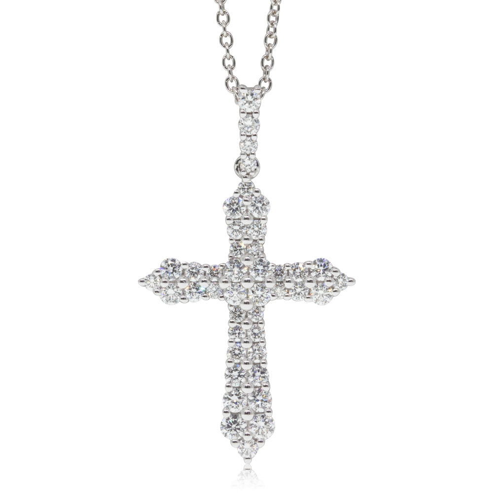 9ct white gold on sale cross pendant