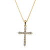 18ct Yellow Gold .43ct Diamond Cross Pendant - Walker & Hall