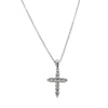 18ct White Gold .27ct Diamond Cross Pendant - Necklace - Walker & Hall