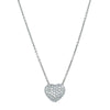 18ct White Gold Diamond Corazon Pendant - Necklace - Walker & Hall