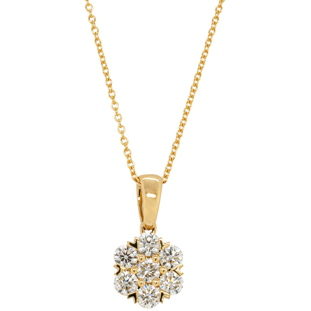 Diamond lotus hot sale flower necklace