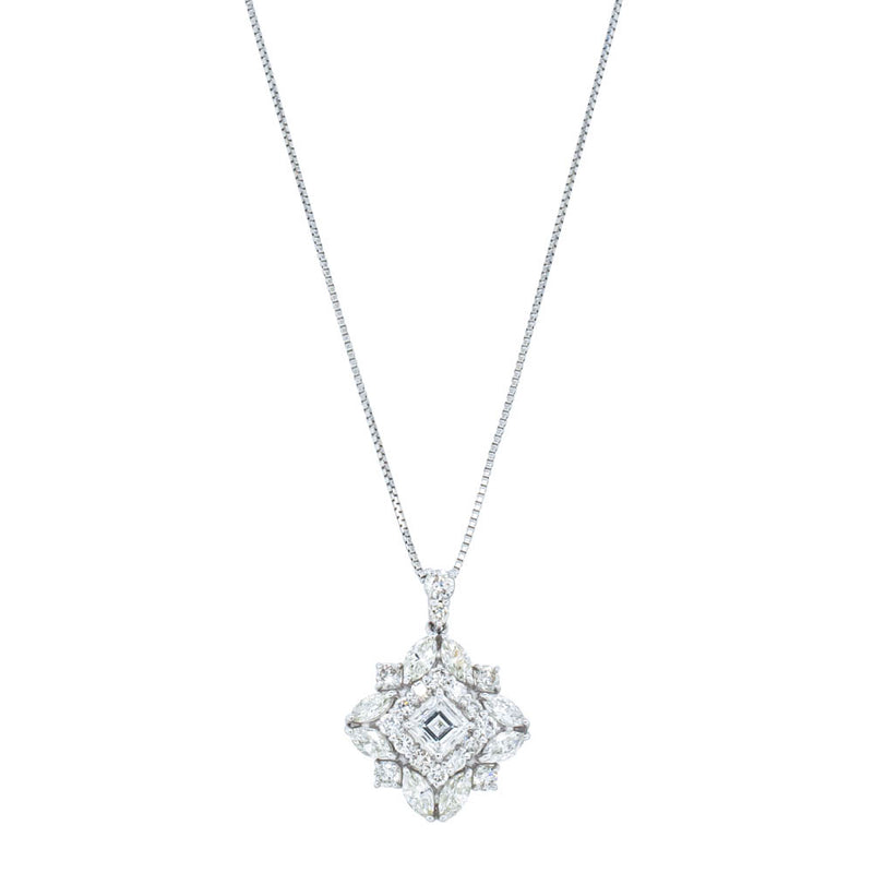 Deja Vu Platinum 1.00ct Diamond Pendant With Chain - Necklace - Walker & Hall