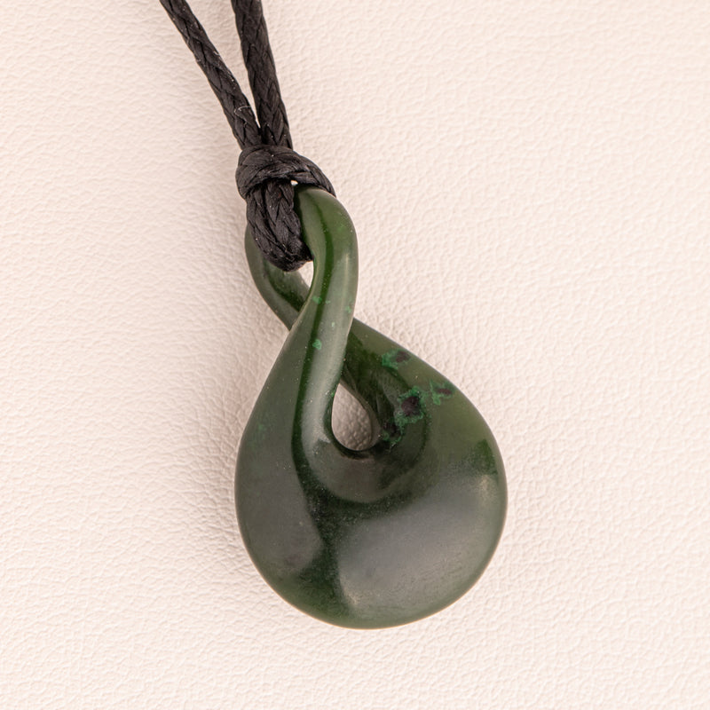 NZ Greenstone Twist Pendant - Walker & Hall