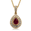 18ct Yellow Gold 1.24ct Ruby & Diamond Necklace - Walker & Hall