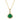 18ct Yellow Gold .97ct Emerald & Diamond Pendant - Walker & Hall