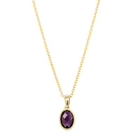 9ct Yellow Gold Amethyst Lavender Pendant - Necklace - Walker & Hall