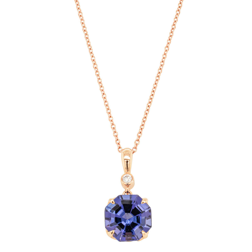 Rose gold deals tanzanite necklace