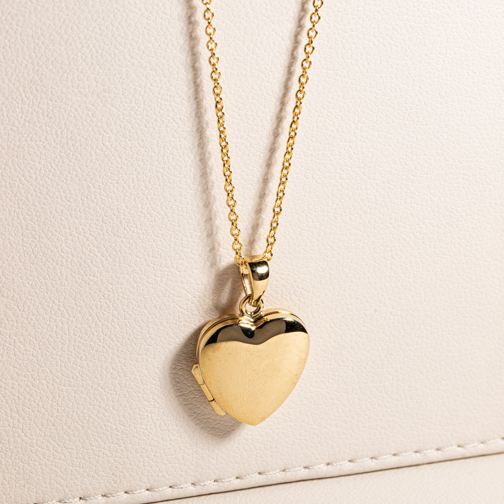 9ct Yellow Gold Heart Locket - Walker & Hall