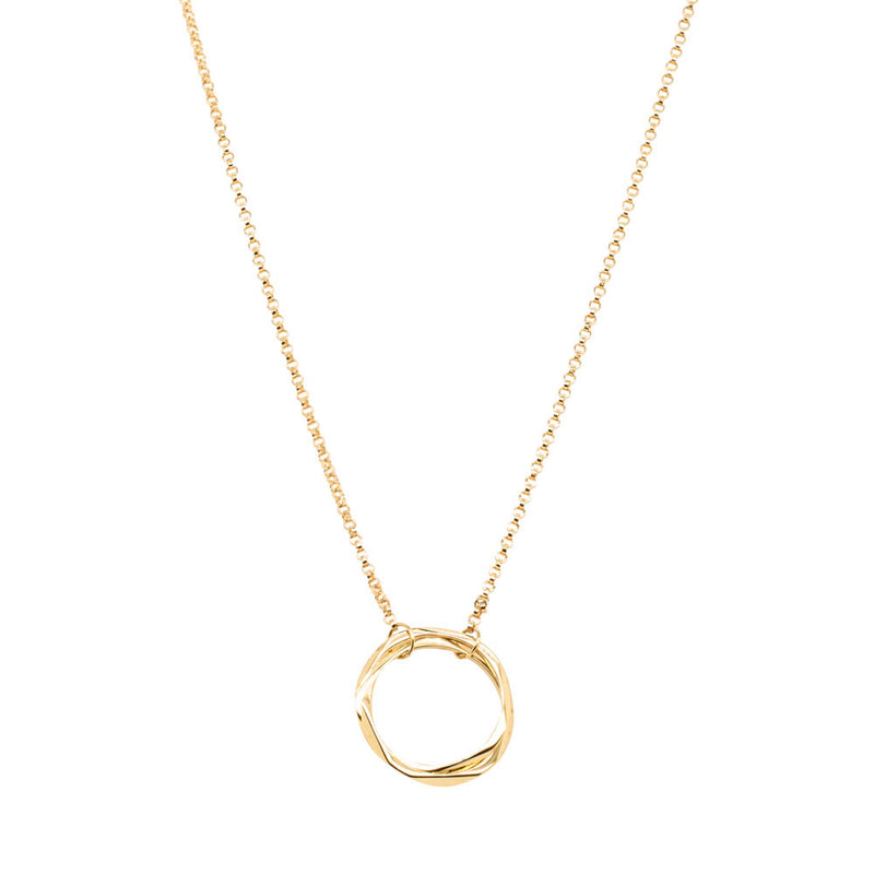 9ct Yellow Gold Mini Entwined Pendant - Necklace - Walker & Hall