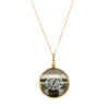 Vintage 9ct Yellow Gold Clock Face Pendant With Chain-Necklace-Walker & Hall
