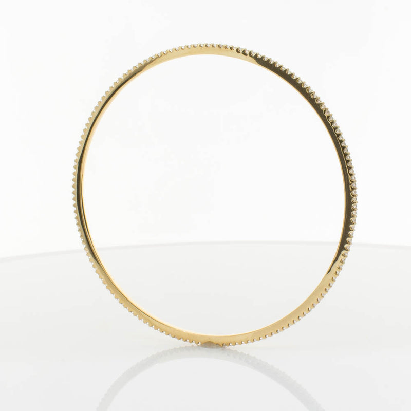 18ct Yellow Gold 1.03ct Diamond Eternity Bangle-Bracelet-Walker & Hall