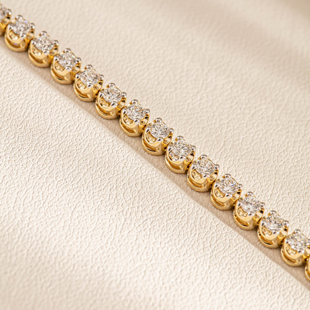 9ct Yellow Gold 2.50ct Diamond Ava Tennis Bracelet Walker Hall