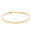 9ct Yellow Gold Diamond Lucky Bangle - Bracelet - Walker & Hall