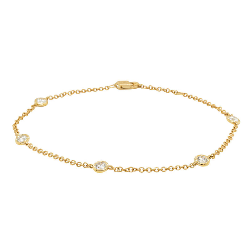 18ct Yellow Gold Diamond Chakra Bracelet - Bracelet - Walker & Hall