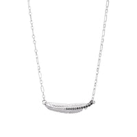 Boh Runga Rocksteady Miromiro Amulet Rocked in Noir - Sterling Silver & Zirconia - Necklace - Walker & Hall