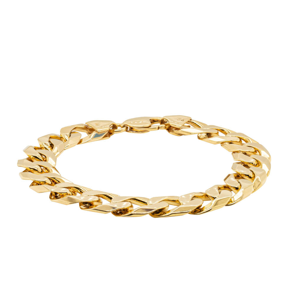 9ct Yellow Gold Cuban Chain Bracelet - Bracelet - Walker & Hall