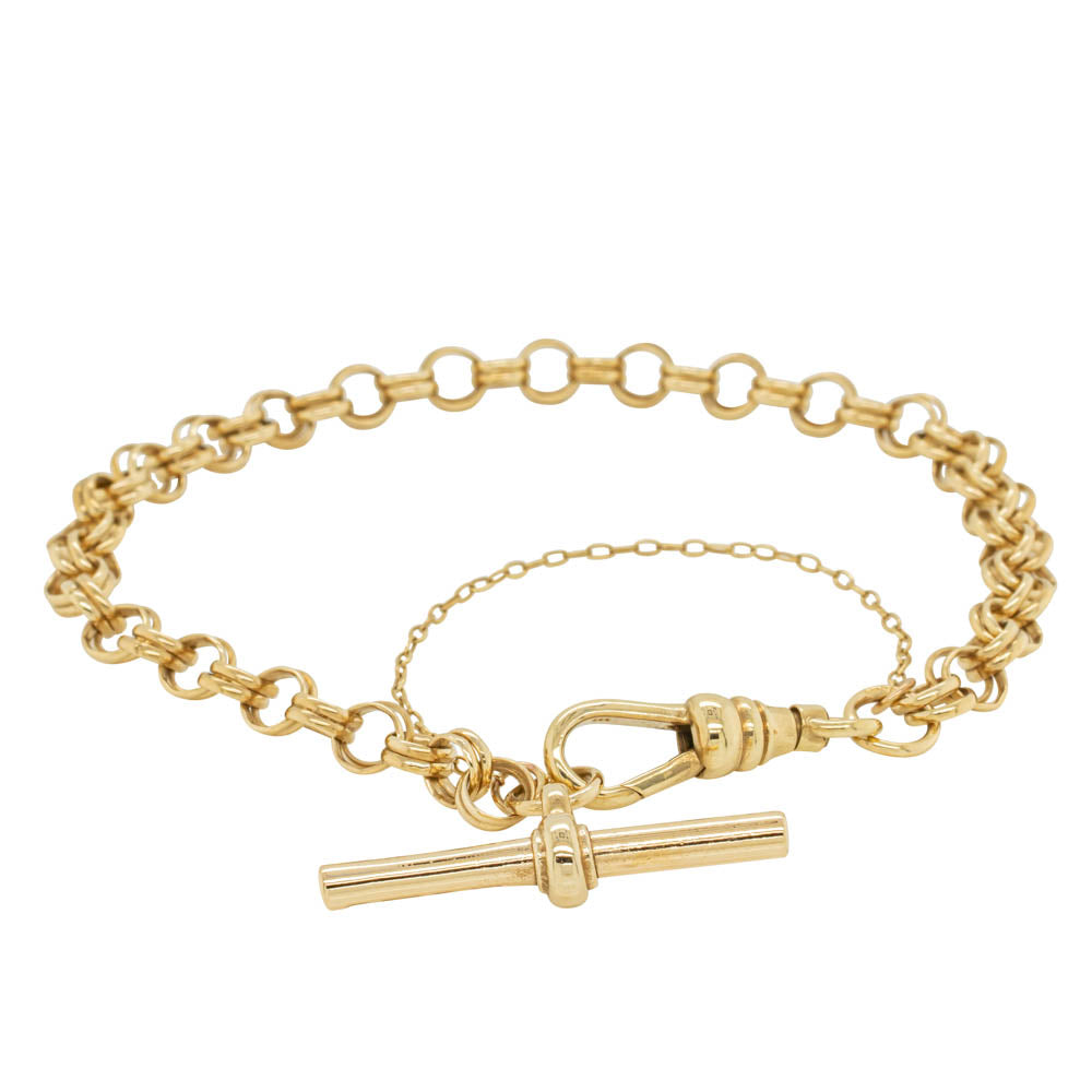 9ct Yellow Gold Fancy Link Chain Bracelet