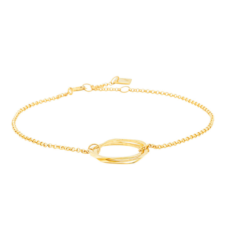 9ct Yellow Gold Mini Entwined Bracelet - Bracelet - Walker & Hall