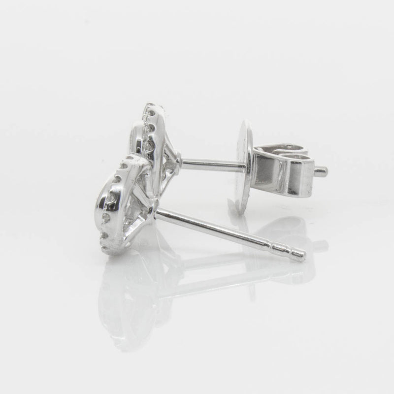 18ct White Gold .46ct Oval Cut Diamond Isla Earrings-Earrings-Walker & Hall