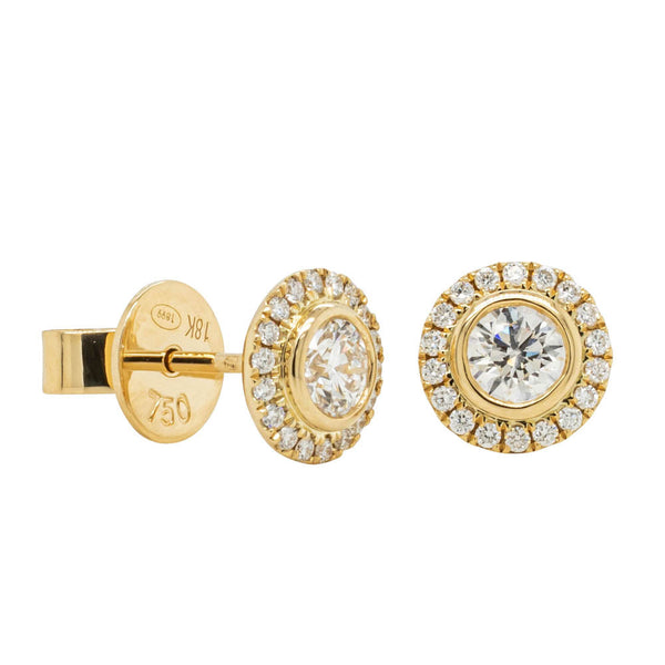 18ct Yellow Gold .61ct Diamond Isla Earrings - Walker u0026 Hall