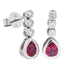 18ct White Gold .66ct Ruby & Diamond Earrings - Walker & Hall