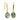 9ct Yellow Gold Blue Topaz Sandalwood Earrings - Earrings - Walker & Hall